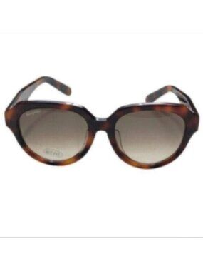 NWT Salvatore Ferragamo Brown Tortoise Shell Rectangle Sunglasses
